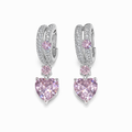 Pink love zircon earrings