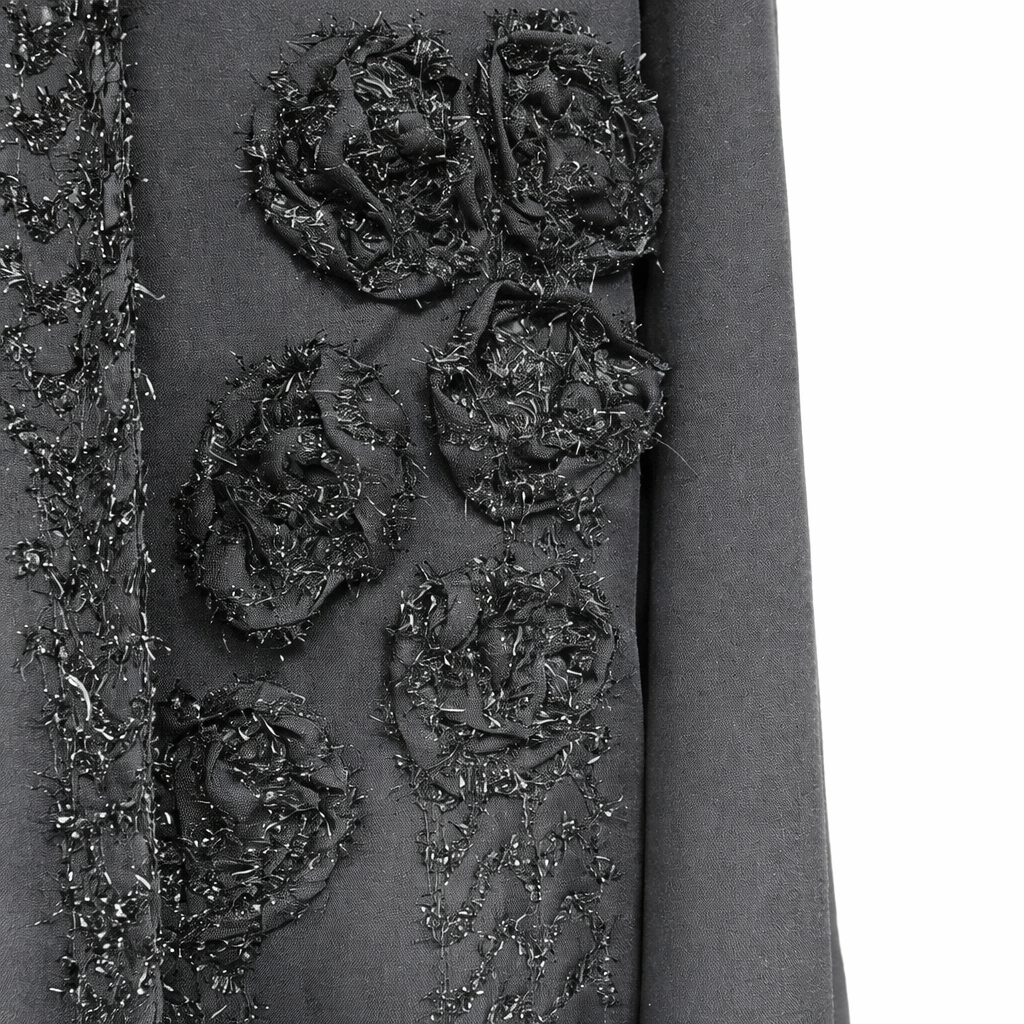 Long Sleeved Shirts with Handmade Floral Ribbon