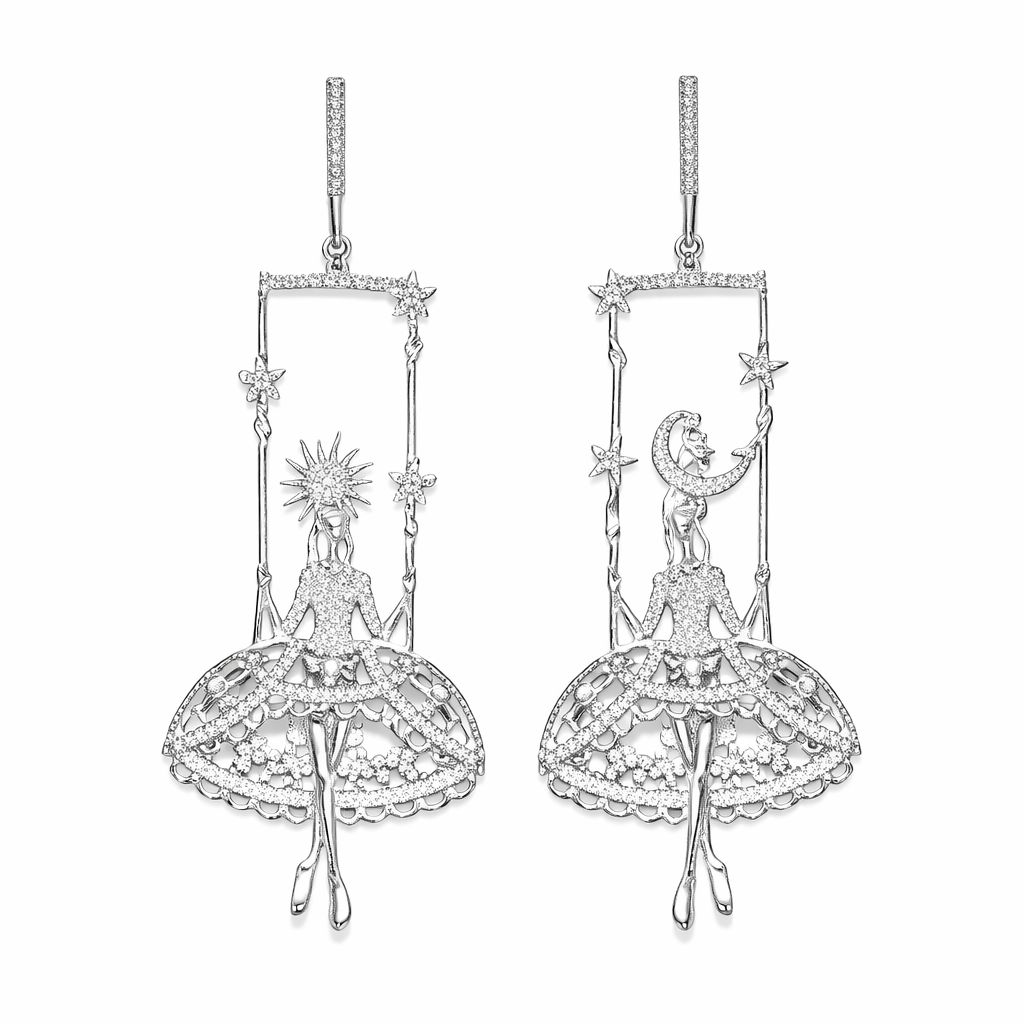 Zircon Fringed Earrings