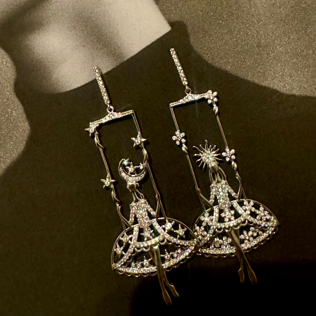 Zircon Fringed Earrings