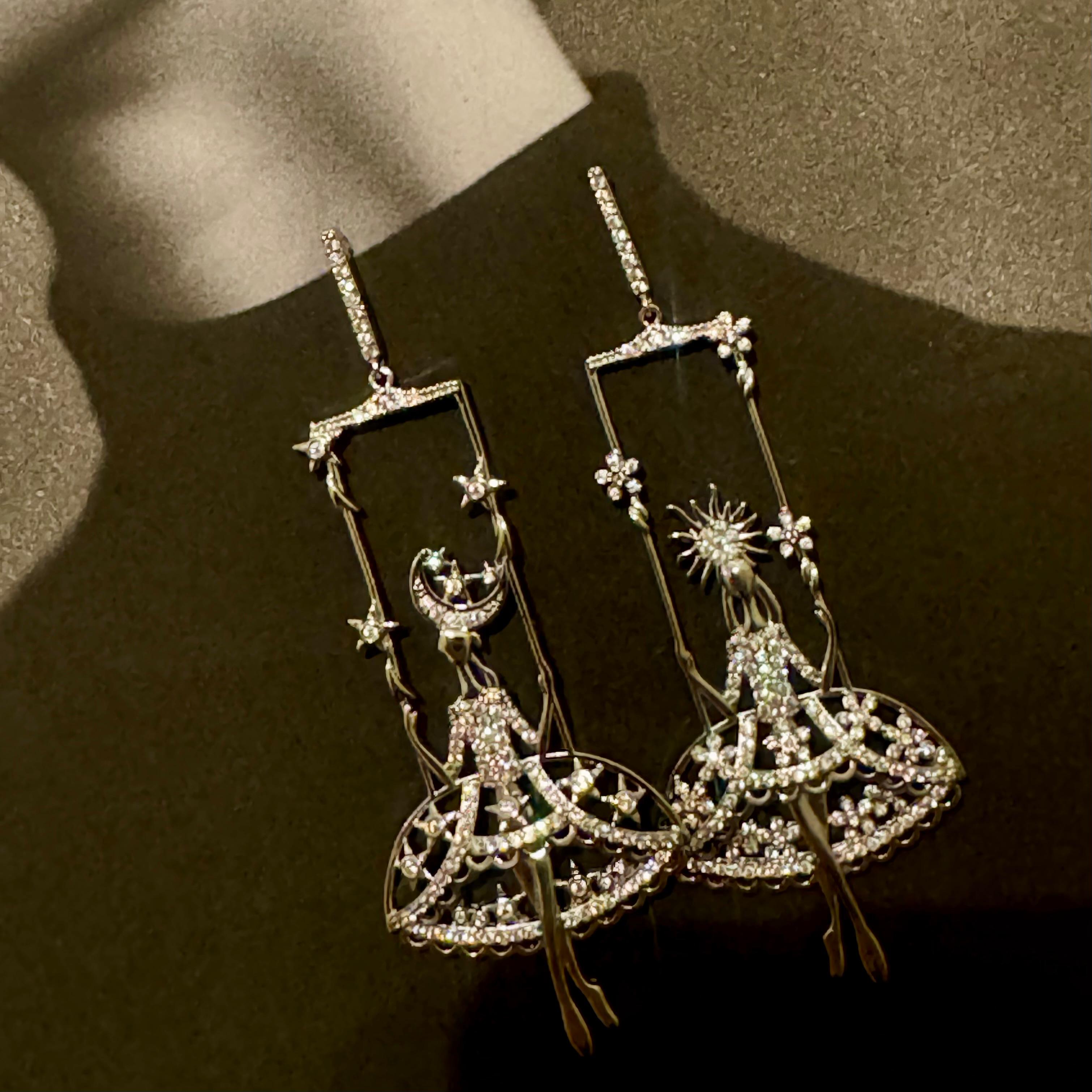 Zircon Fringed Earrings